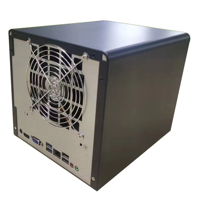 Enclosure Nas Storage Server Chassis Household 4 Bay Computer Case Aluminum Alloy Panel