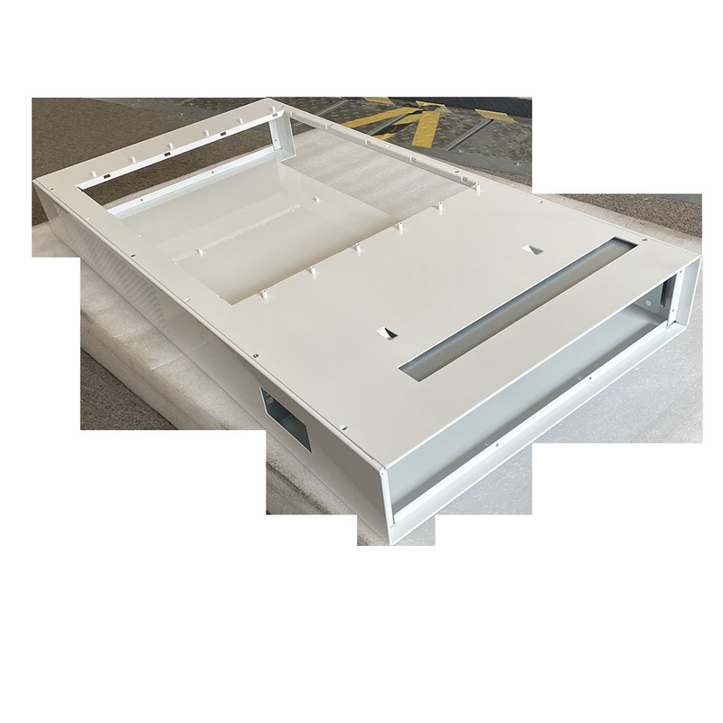 Large Size Network Chassis with 0.1mm Tolerance and White Powder Spraying for Precision Sheet Metal Enclosure