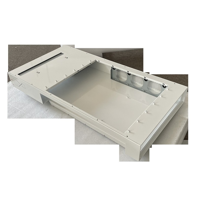 Large Size Network Chassis with 0.1mm Tolerance and White Powder Spraying for Precision Sheet Metal Enclosure