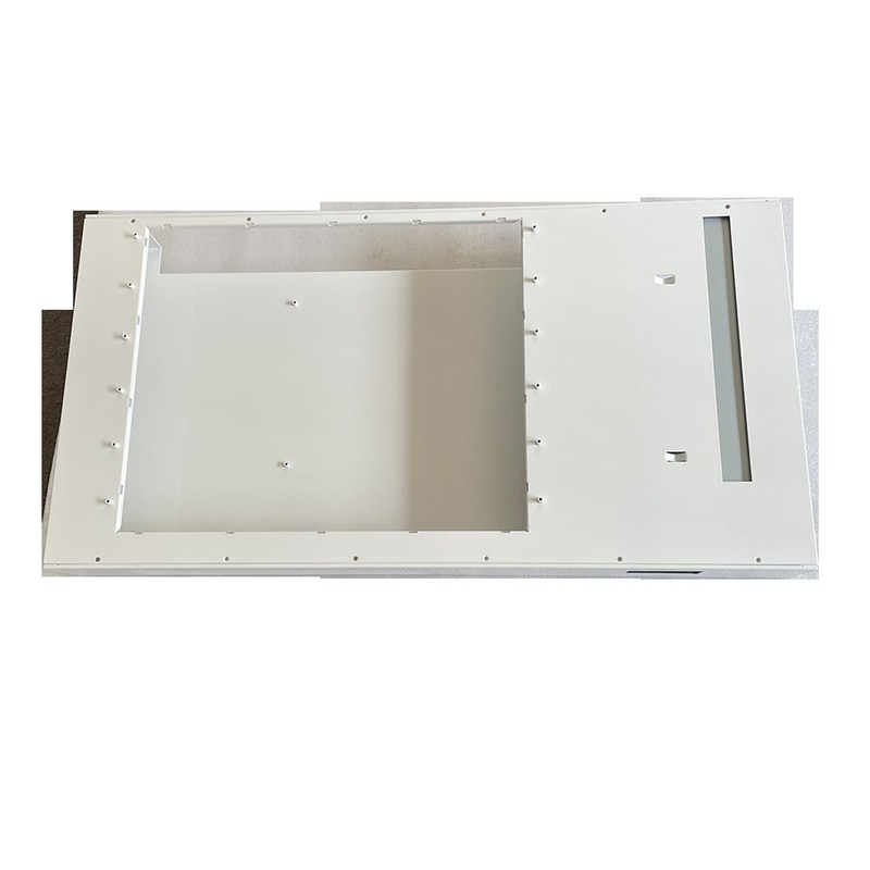 Large Size Network Chassis with 0.1mm Tolerance and White Powder Spraying for Precision Sheet Metal Enclosure
